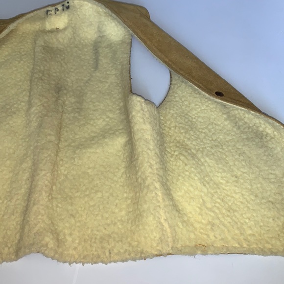 Vintage Suede Sheepskin Cowboy Vest Size Small - Picture 5 of 6
